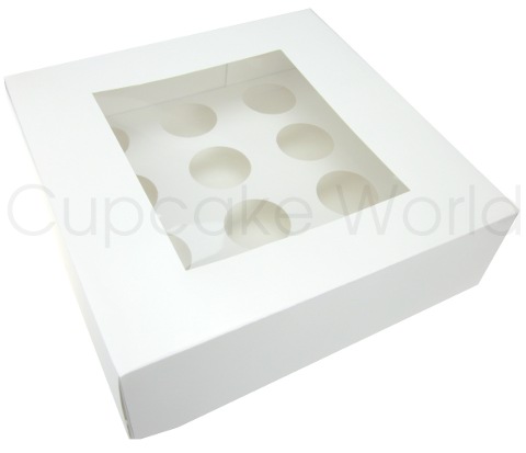 12 HOLE STANDARD CUPCAKE MUFFIN WINDOW BOX WITH INSERT 12 HOLE STANDARD CUPCAKE MUFFIN WINDOW BOX WITH INSERT
